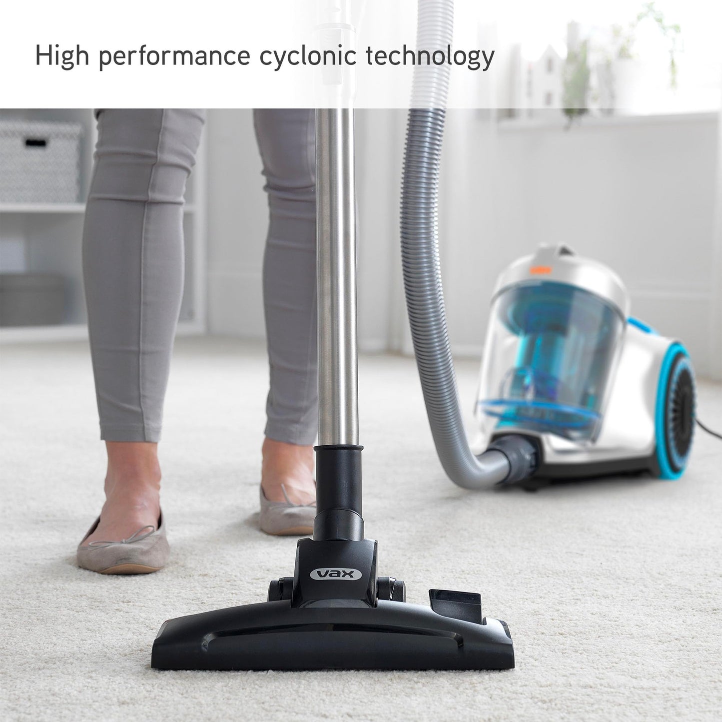 Vax Pick Up Pet Cylinder Vacuum Cleaner, Compact design for homes with pets, CVRAV013, Silver