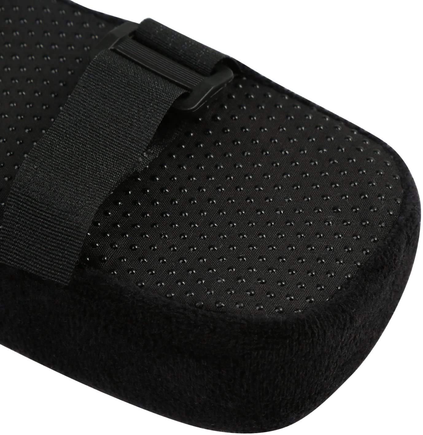 LEADSTAR Armrest Pads, Chair Arm Covers Cushions Ergonomic Memory Foam Anti-Slip Elbow Support Pillow for Computer, Gaming and Desk Chairs(Black)