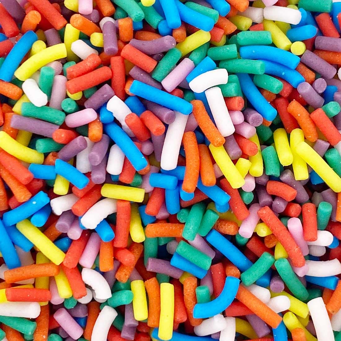 Twist Ingredients - Matt Sugar Strands - Rainbow Cake Topper Sprinkles - 1kg Edible Vermicelli Vegan Cupcake Decorations - Ideal for Ice Cream, School