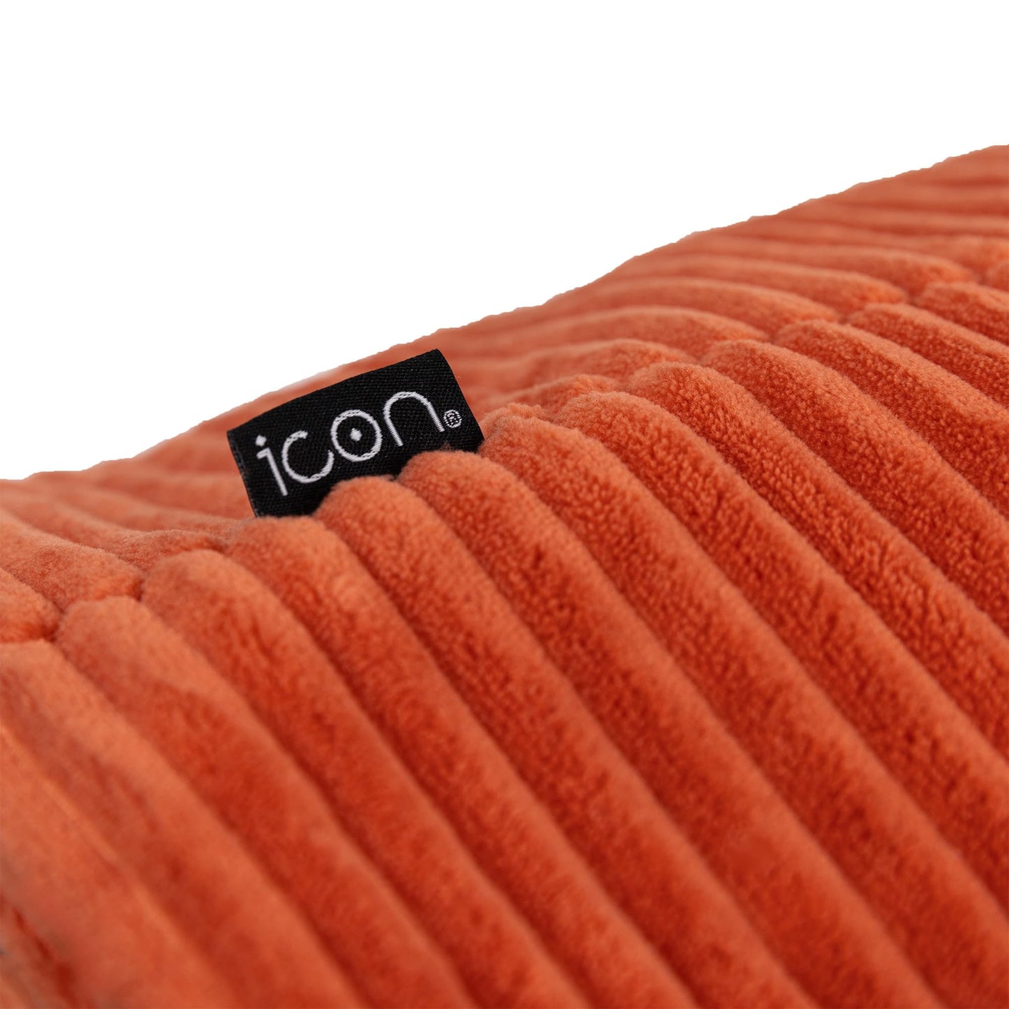 icon Amara Small Cord Bean Bag Footstool with Filling Included, Orange