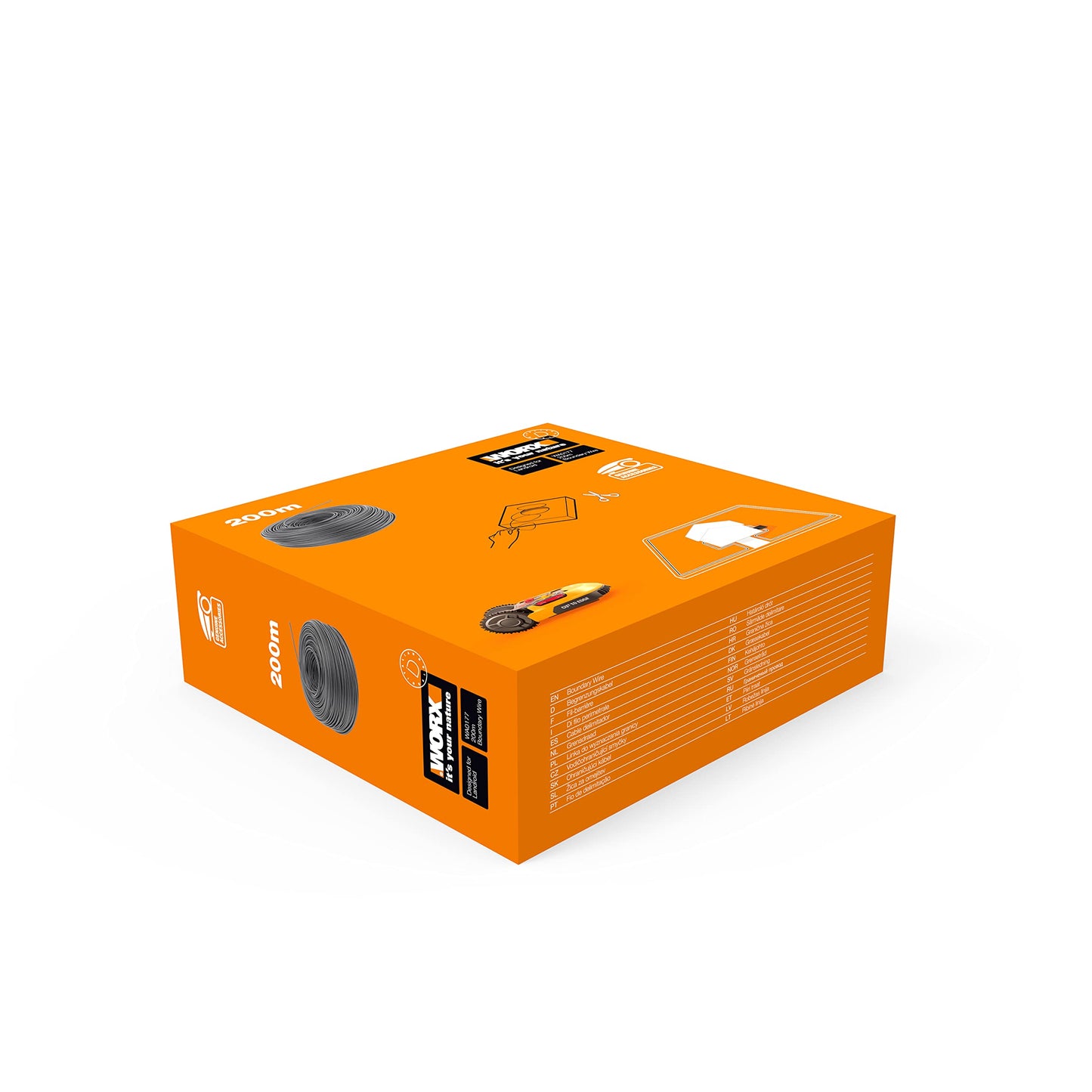 WORX Landroid Boundary Wire for Robotic Lawnmowers 200 m - Pack of 1 - WA0177