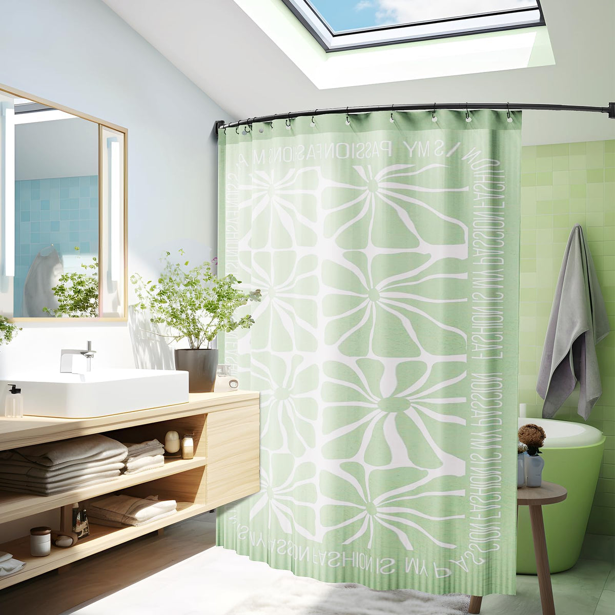 Abiglifty Curved Shower Curtain Rod, 109-198CM (43”-78”)