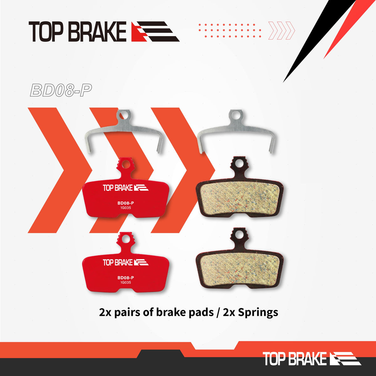 TOP BRAKE 2 Pairs Disc Bike Brake Pads for AVID SRAM Code R/RE/RSC, Guide RE/G2 RE/DB8