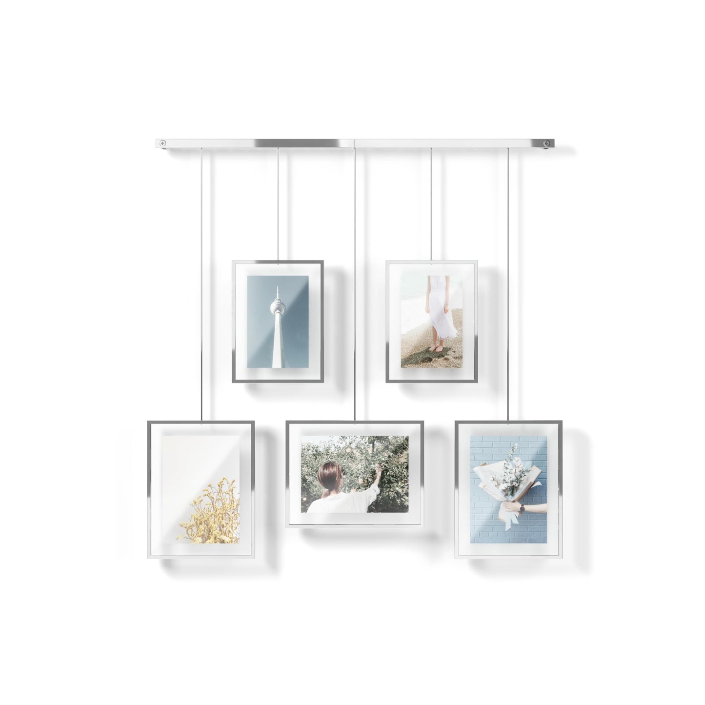 Umbra Photo Frames, Chrome, Normal, 5 Frames