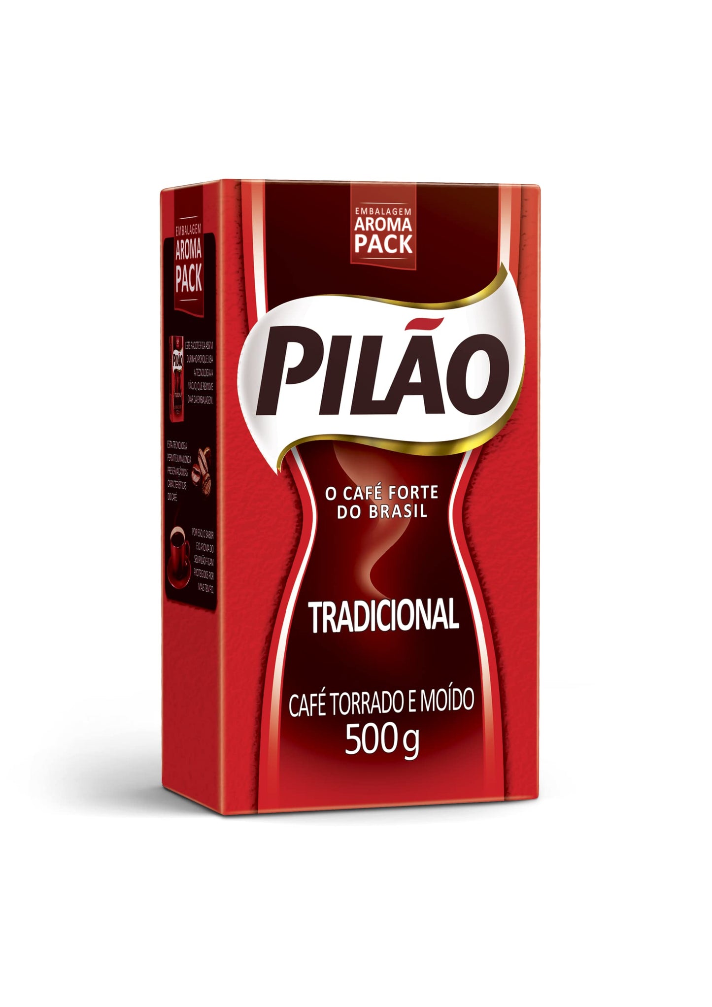 Pilao Robust - The strong coffee of Brasil, Strong and Full Bodied (red), 500g