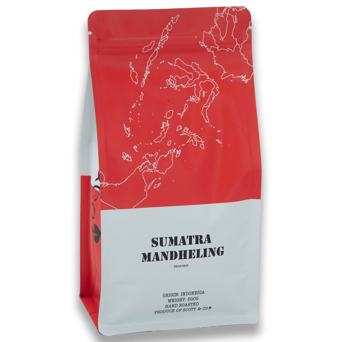 Scott&Co. Sumatra Mandheling Coffee Beans. Medium Roast Whole Coffee Beans, Single Origin. 500g