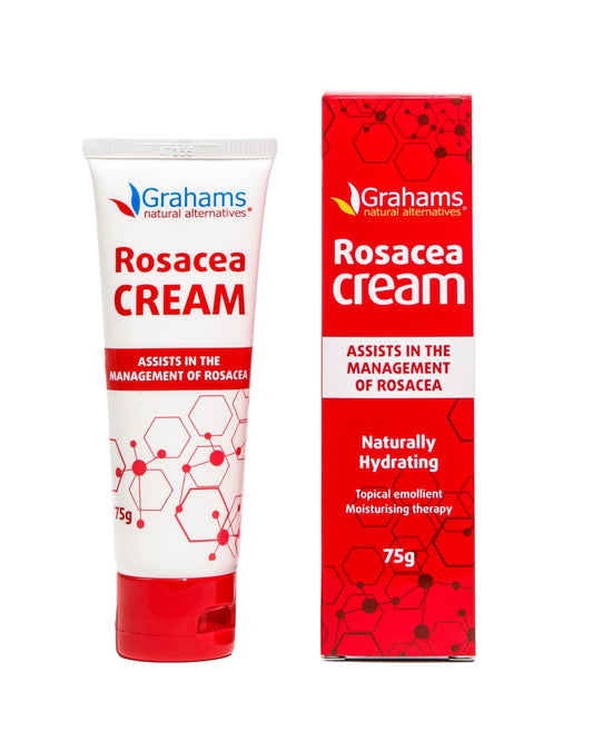 Grahams Natural Rosacea Cream - Clinically Proven Anti-Redness Treatment for Face to Soothe, Moisturise, Hydrate & Calm Sensitive Rosacea-Prone Skin -