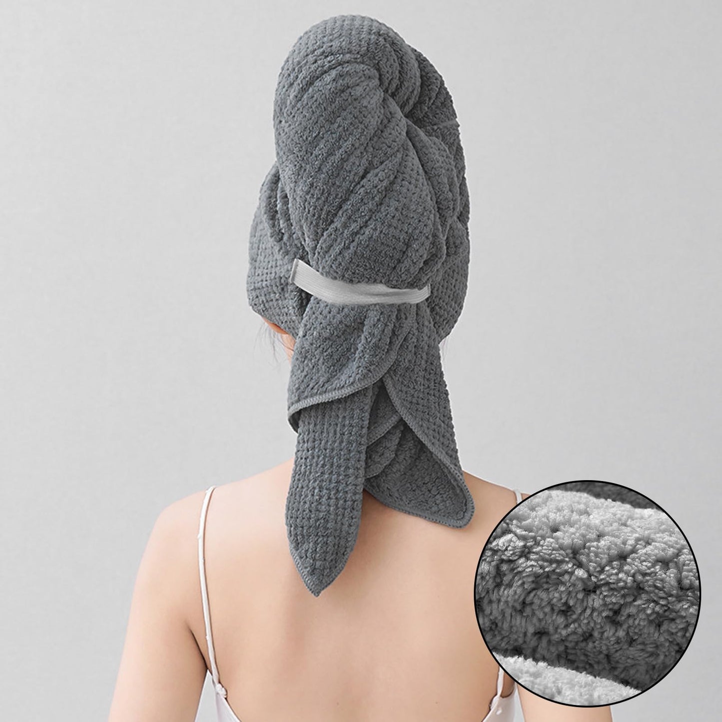 GAOHAN 2 Pack Large Microfibre Hair Drying Towel Wrap