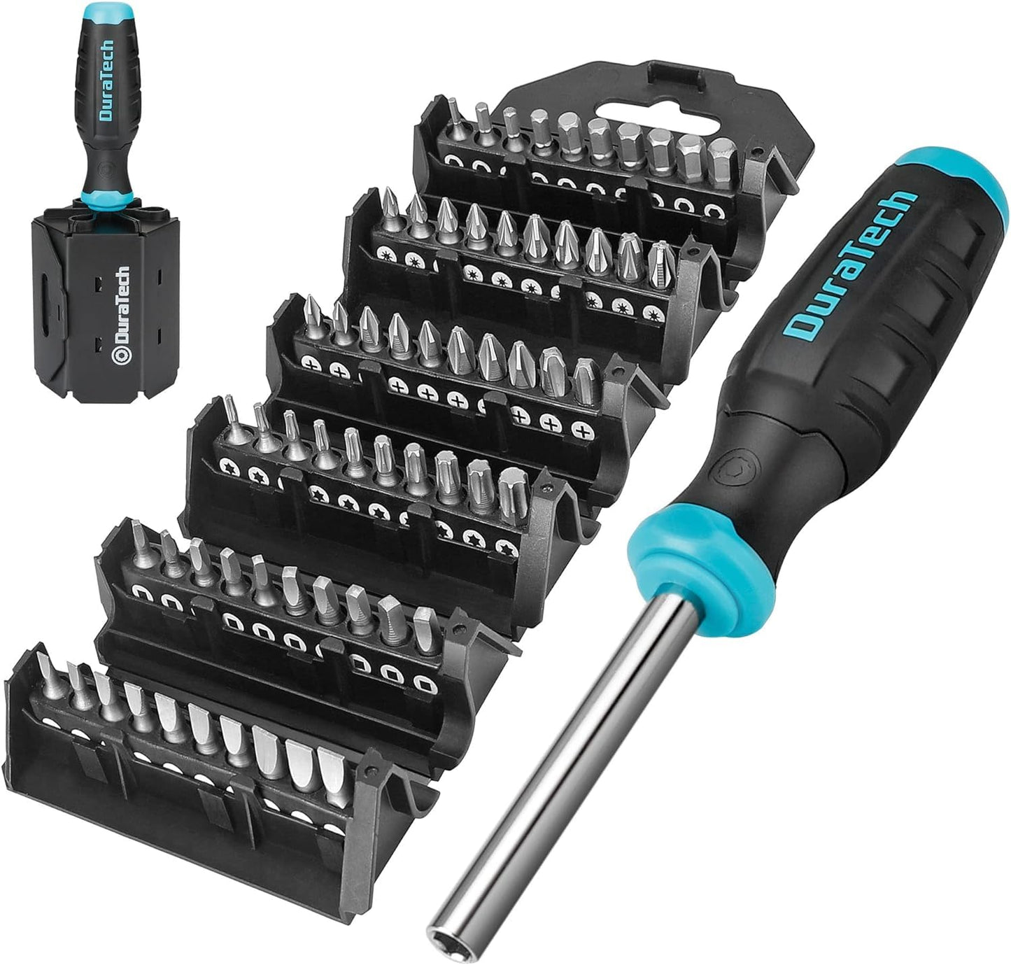 DURATECH 60-in-1 Multi-Function Screwdriver Sets, Multi-Bit Screwdriver Sets with Phillips, Slotted, Square and Torx, Storage Case Design, Suitable