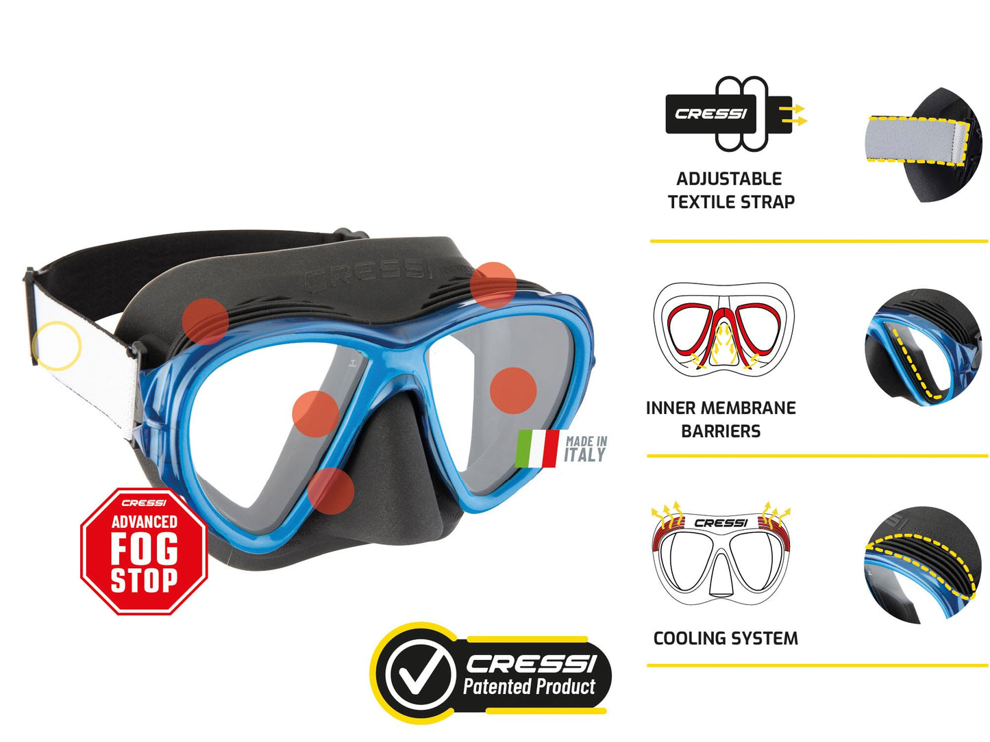 Cressi Fiji & Gamma - Combo Set Mask & Snorkel Unisex Adult