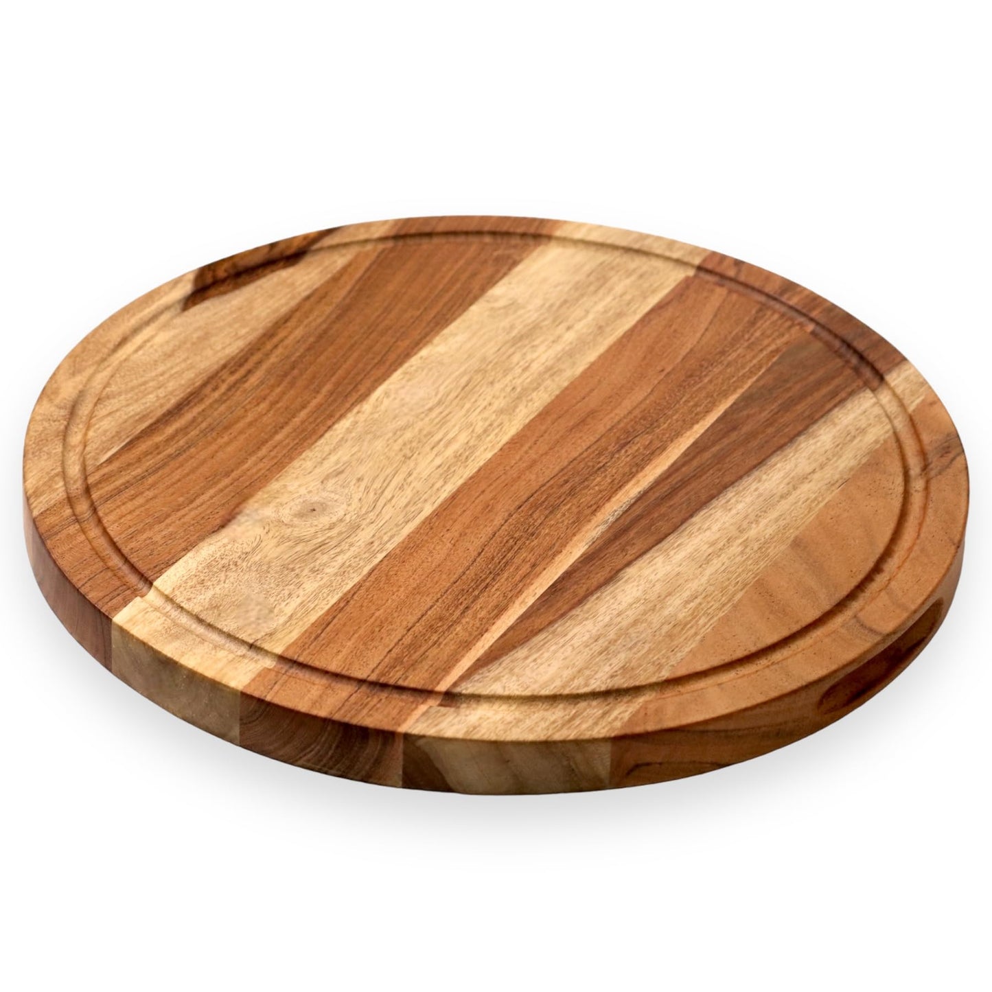 Vesta Homes Wooden Round Chopping Board, Cutting/Serving Board, Charcuterie, and Cheese Board for Kitchen | Natural Acacia Wood | 38 x 38 x 2.5 cms |