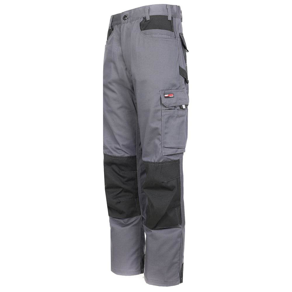 Tuffstuff 710 Excel Pro Knee Pad Holster Pocket Work Trousers Grey, 38'' Waist, Long Leg