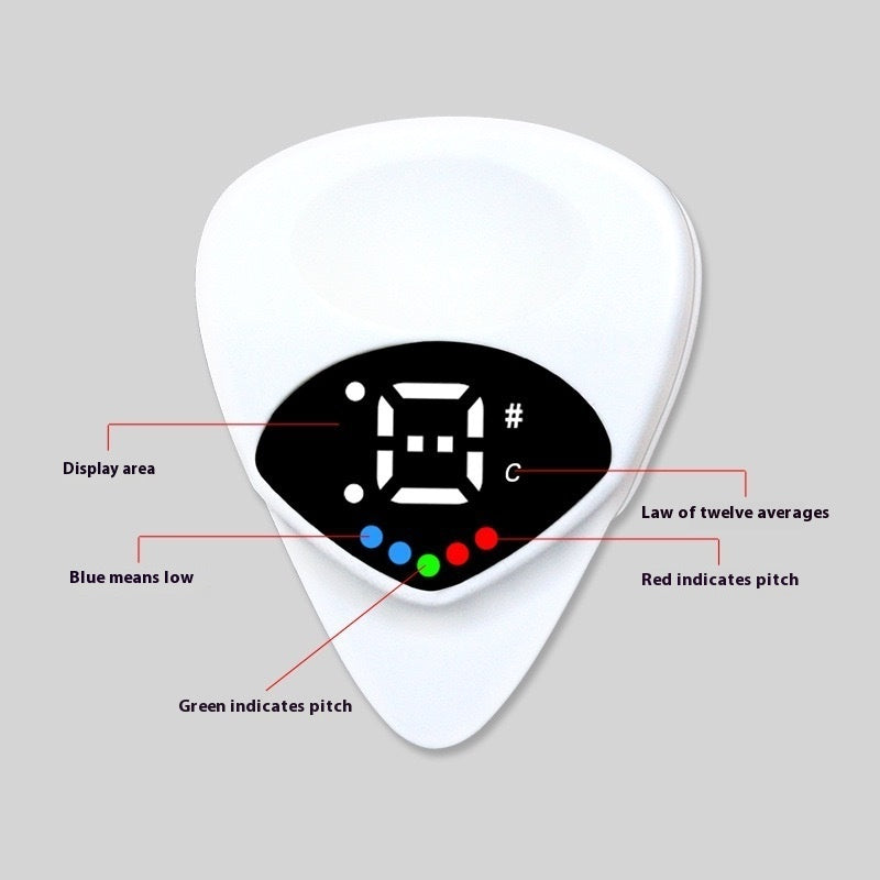 Guitar Multifunctional Plastic Pick Tuner