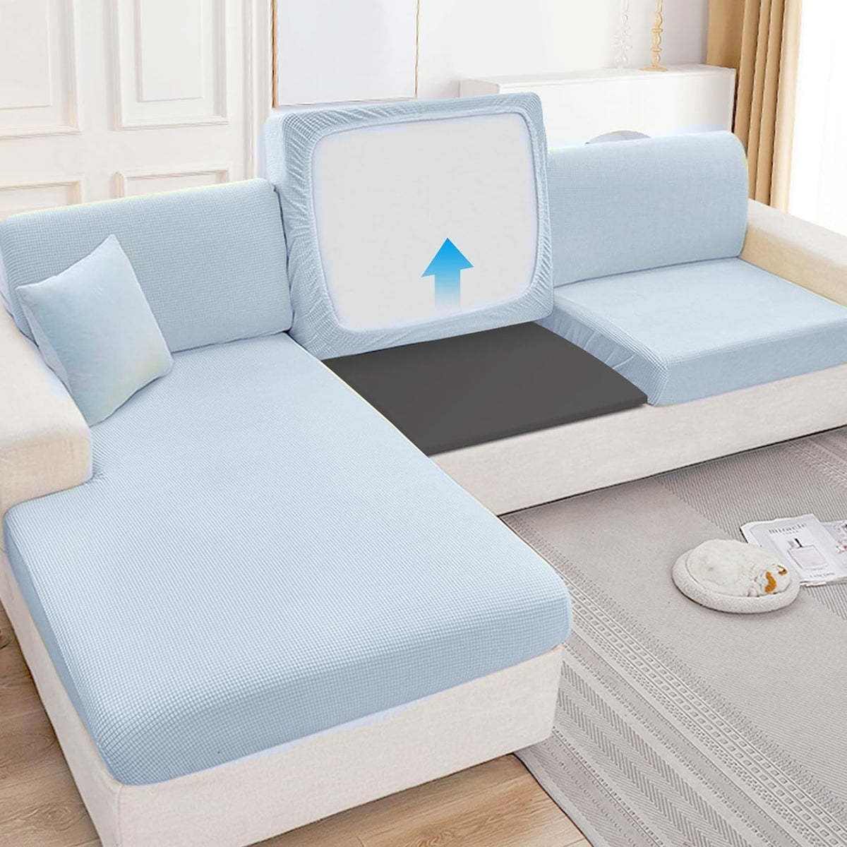 GIONAR 3PCS 50 x 50cm Sofa Cushion Support for Sagging Seat-Sofa Support Boards-Repair Foam- High-Density Sag Repair Replacement for Loveseat Chair