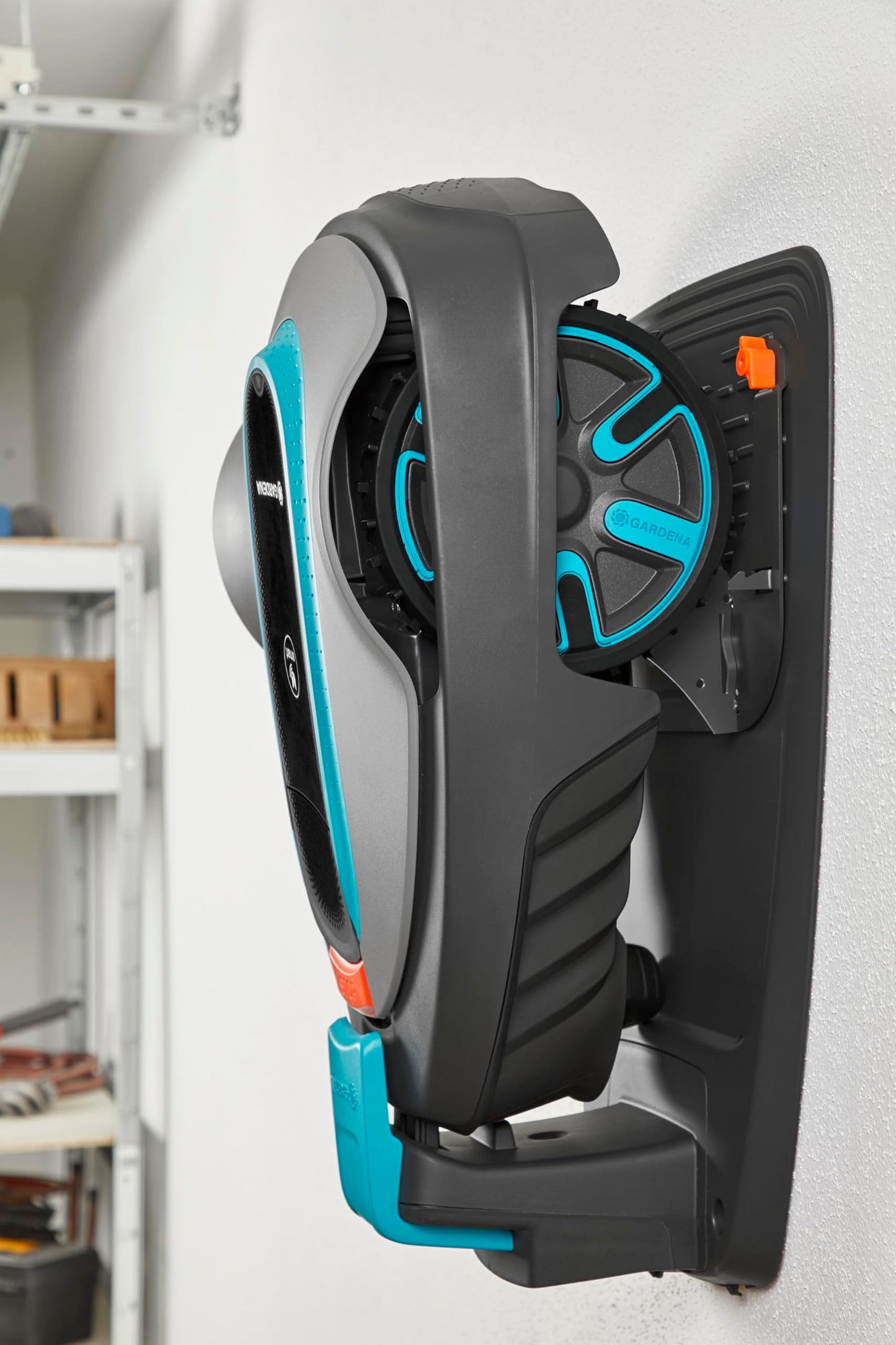 Gardena Wall Hanger: Wall Hanger for All SILENO Models ? minimo, City and Life ? Protection from Sun and rain, Space-Saving Storage, Easy to Install,