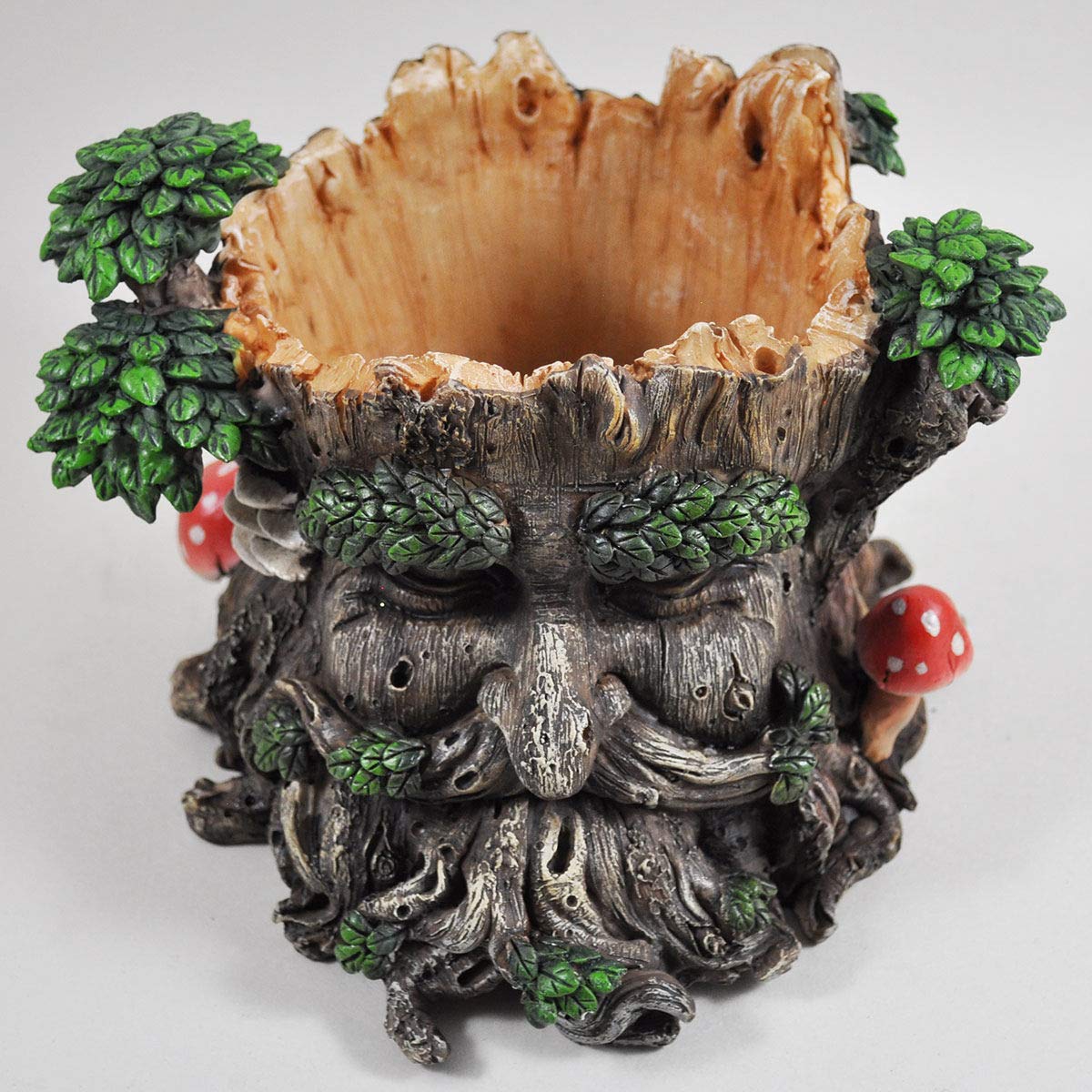 Tree Ent Face Plant Pot Holder Greenman Decorative Garden Myth Sculpture Planter H15cm