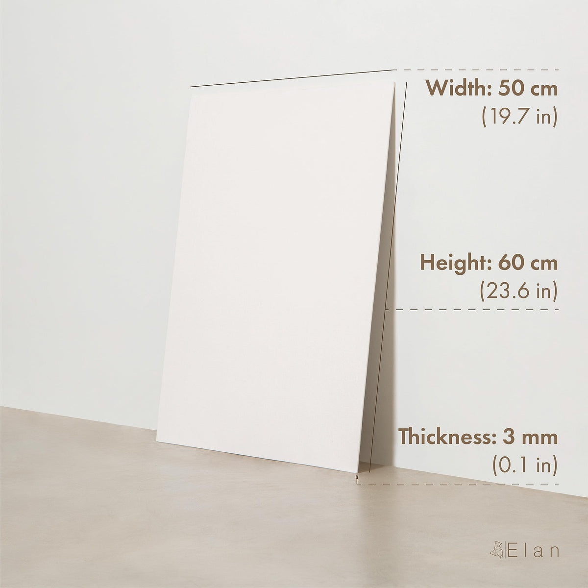 Elan Cotton Canvas Panels 50x60 CM, 6-Pack Canvas Boards for Painting, Painting Canvas, Canvases for Painting, Art Board Bulk Art Canvas Board Blank