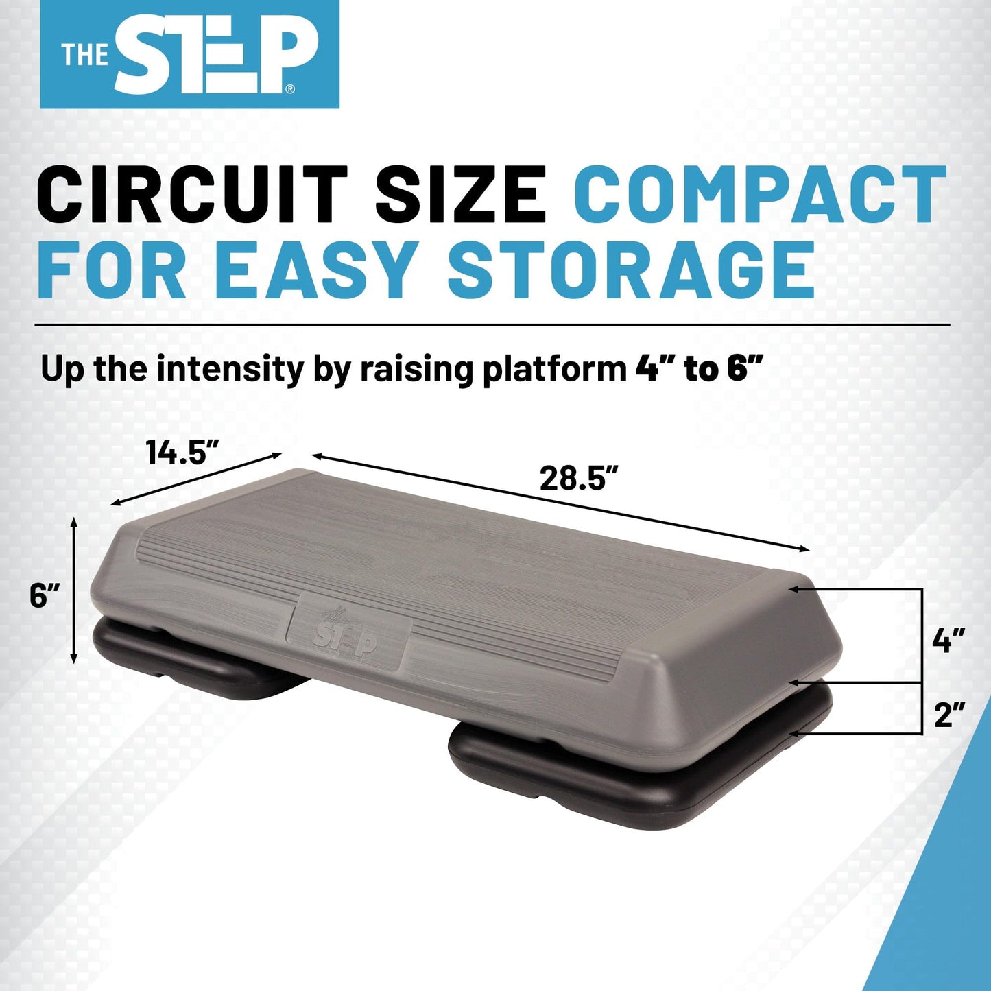 The Step (Made in USA Original Aerobic Platform ? Circuit Size Grey Aerobic Platform and Original Black Risers