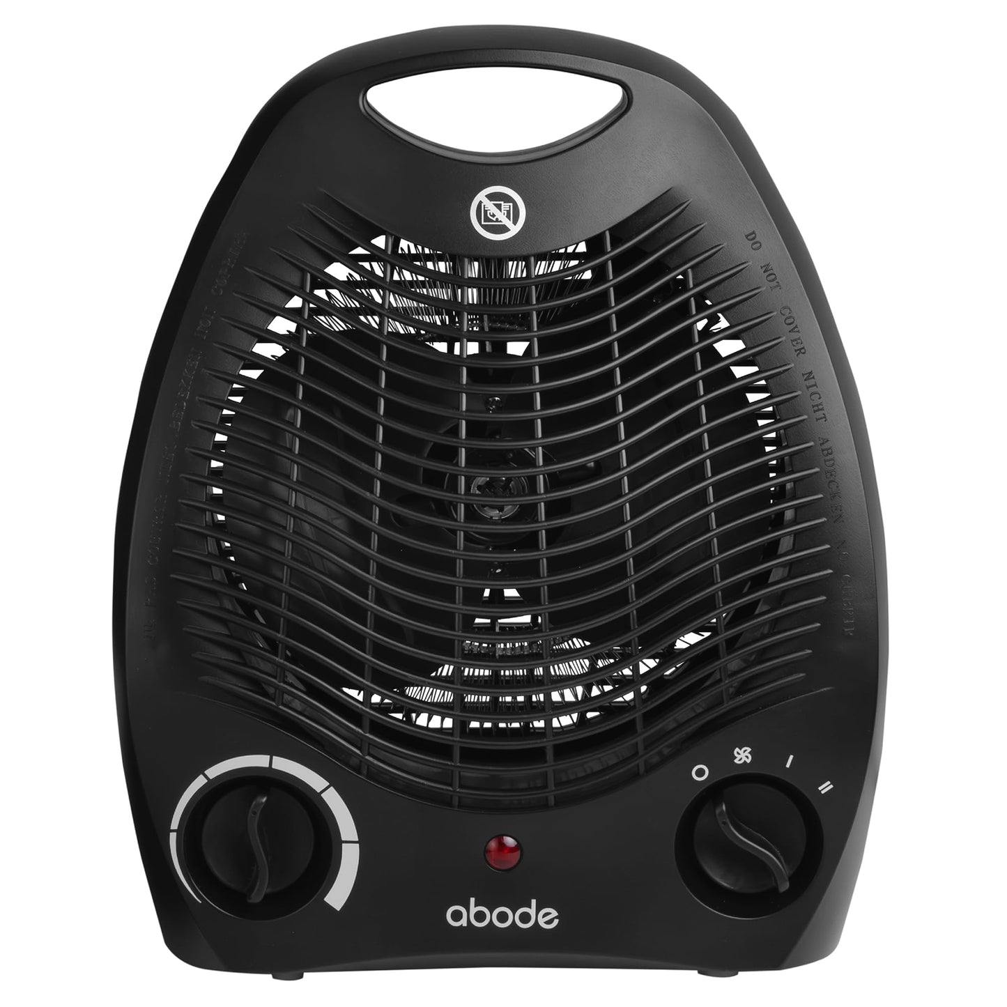 Abode Electric Fan Heater 2000W with 2 Heat Settings, Overheat Protection & Safety Tip Over Switch, Adjustable Thermosat & Cooling Only Setting,