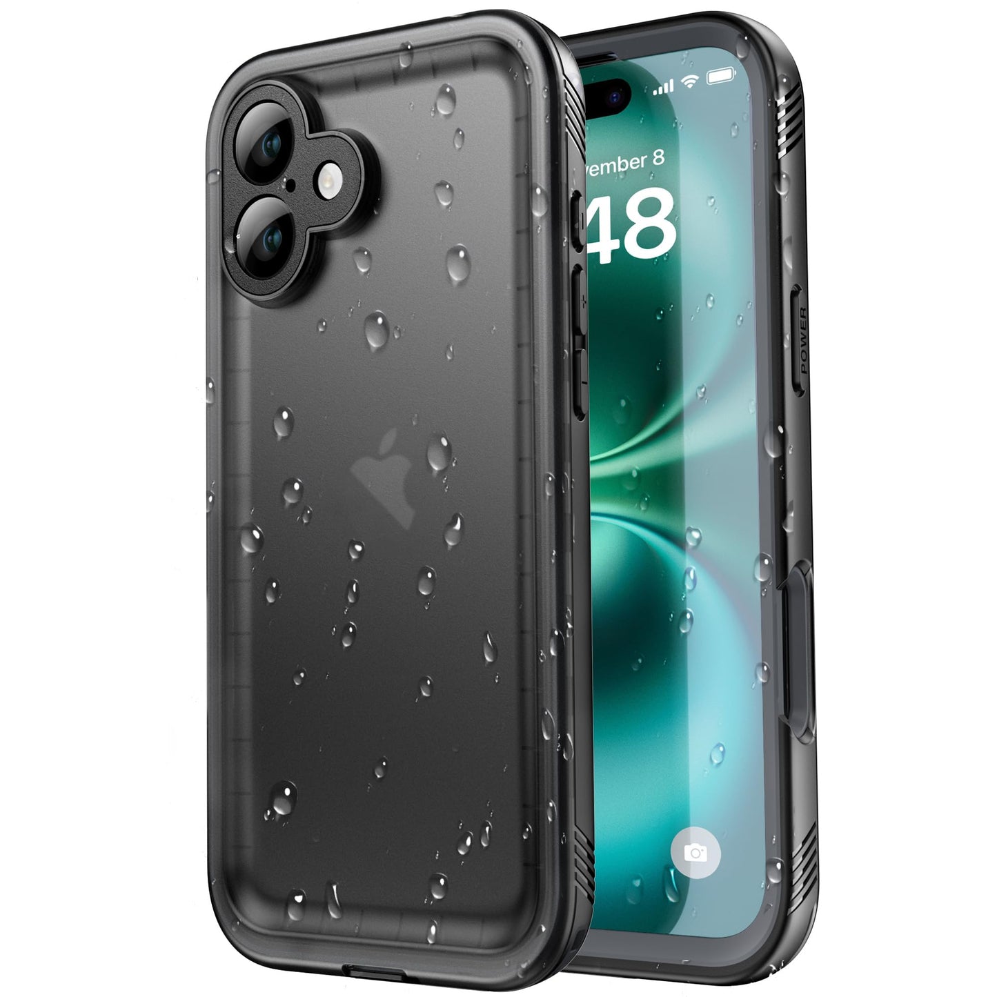 SPORTLINK for iPhone 16 Case ? IP68 Waterproof & MIL-STD-810H Shockproof Full Body with Built-in Screen & Camera Protector, Heavy Duty Front and Back