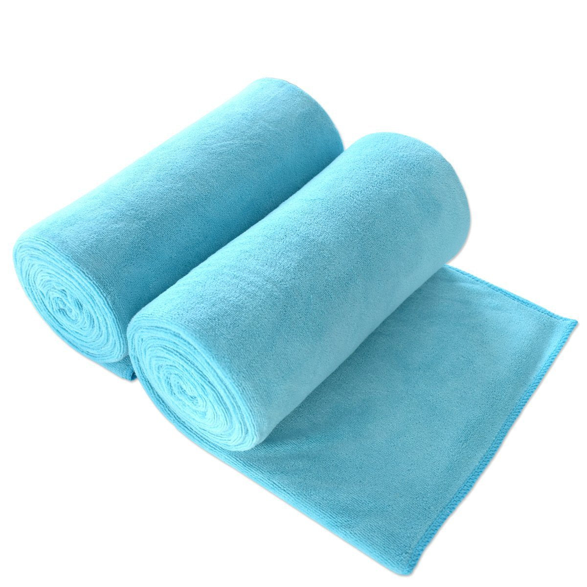 JML Bath Towel, Microfiber Towel Sets 2 Pack (30" x 60") - Large Size, Extra Absorbent, Quick Drying, Multipurpose Use as Bath Fitness Towel