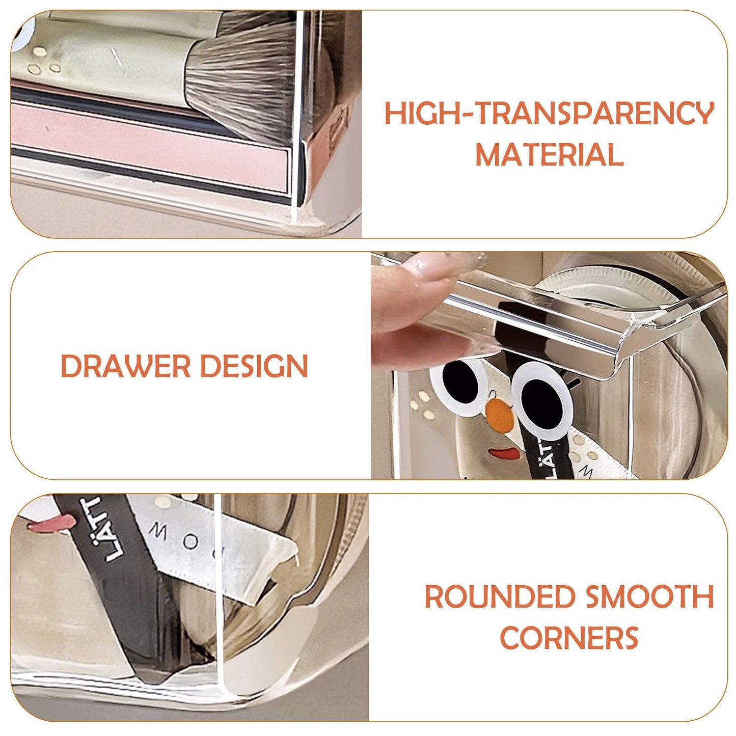Large Bathroom Mirror Cabinet Organizer – No-Drill Under-Desk Drawer, Slide-Out Cosmetic Storage Box for Home Use