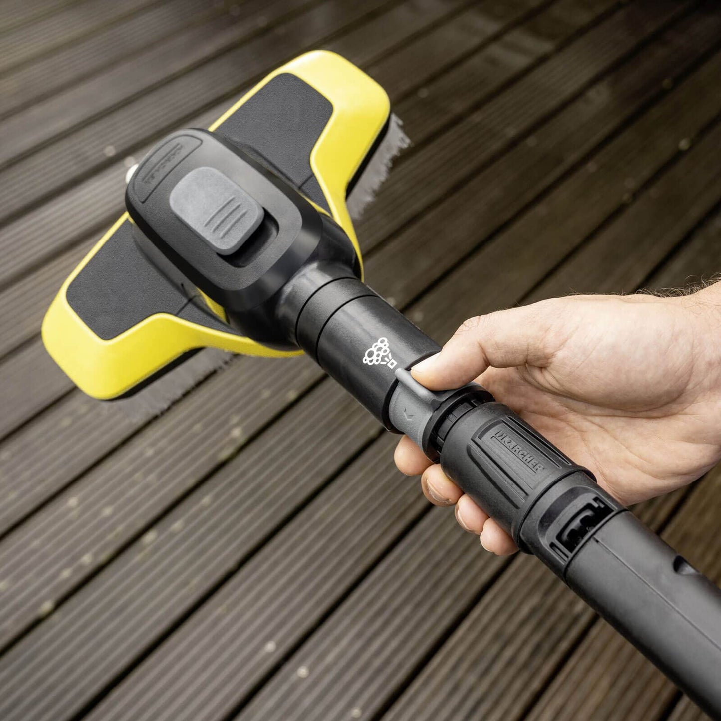 K?rcher WB 7 Plus 3-in-1 Corded Electric Wash Brush, 3 Functions: Foam Jet, High-Pressure Flat Spray Nozzle, Soft Brush, Original Accessory for