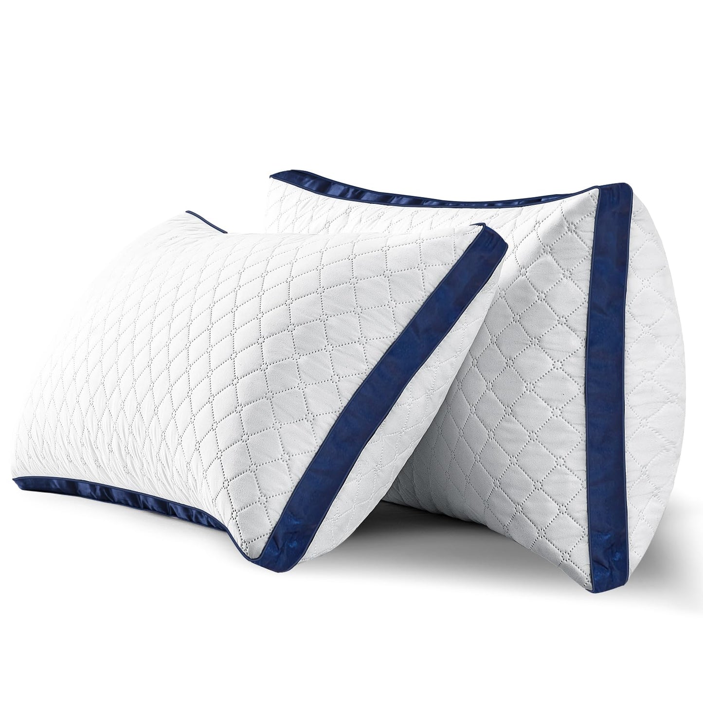 Slybear Pillows 2 Pack, Hotel Quality Bed Pillows with Down Alternative for Neck and Shoulder Pain, Supportive Hypoallergenic Skin-friendly Standard