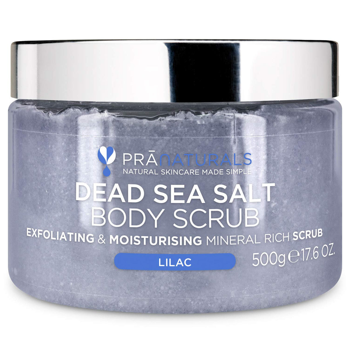 PraNaturals Dead Sea Salt Body Scrub 500G ? Hydrating & Moisturising, Natural Oils & Minerals, Exfoliating, Softening & Nourishing, All Skin Types, No