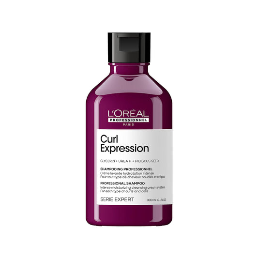 L'Or?al Professionnel Moisturising & Hydrating Shampoo, For Curly & Coily Hair, With Glycerin, Urea H and Hibiscus Seed Extract, Serie Expert Curl