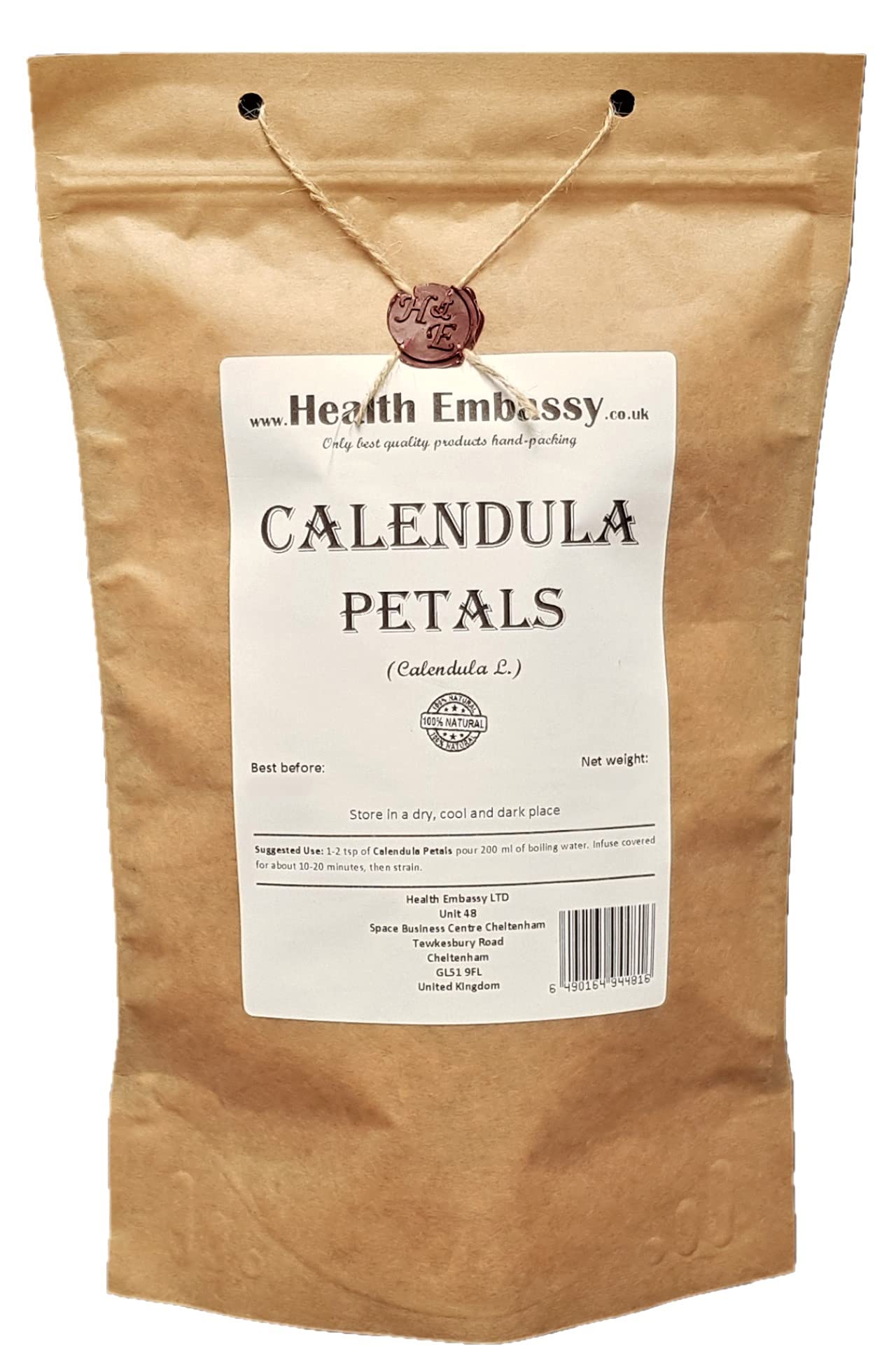Health Embassy Calendula Petals (Calendula L) Marigold Loose Herbal Tea (50g)