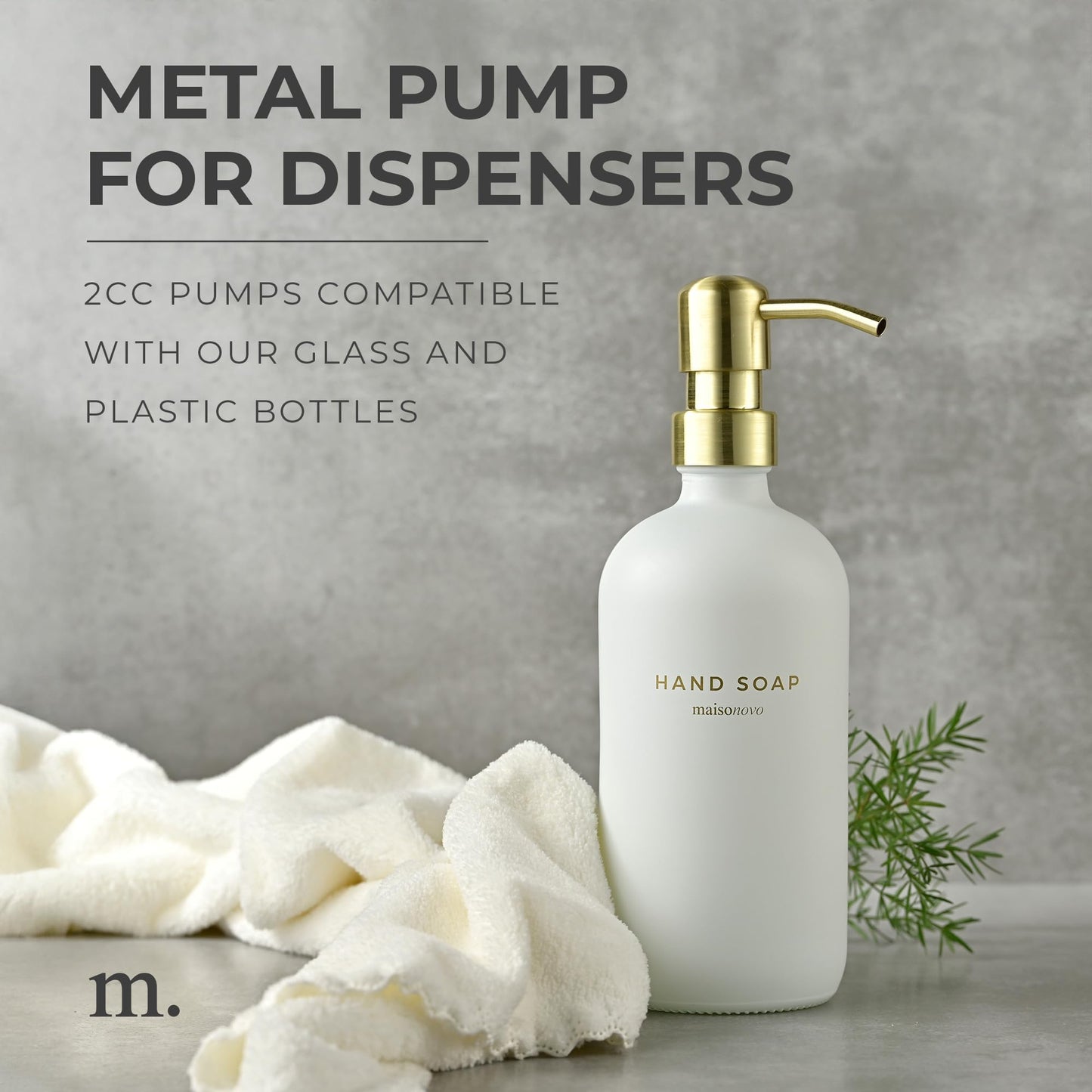 MAISONOVO Universal Soap Dispenser Pump | Stainless Steel Soap Pump Replacement | Replacement Soap Dispenser Pump for Plastic and Glass Soap