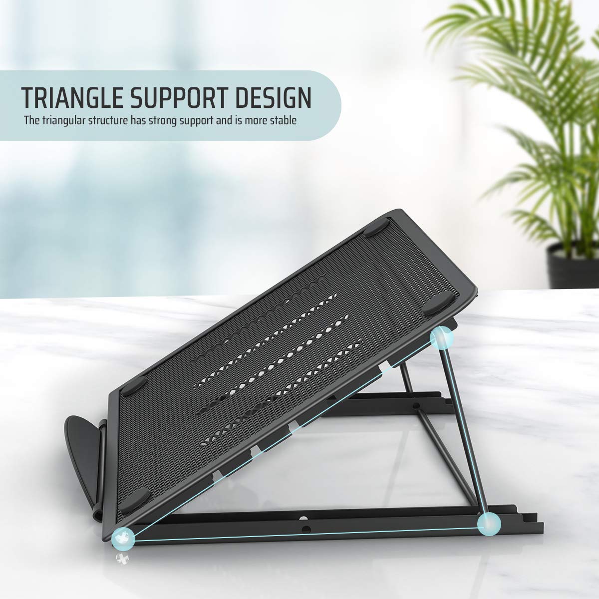Lidasen Laptop Stand Tablet,Foldable Portable Ventilated Desktop Laptop Holder, Cooling Stand (10"-15.6") compatible with Dell XPS, HP