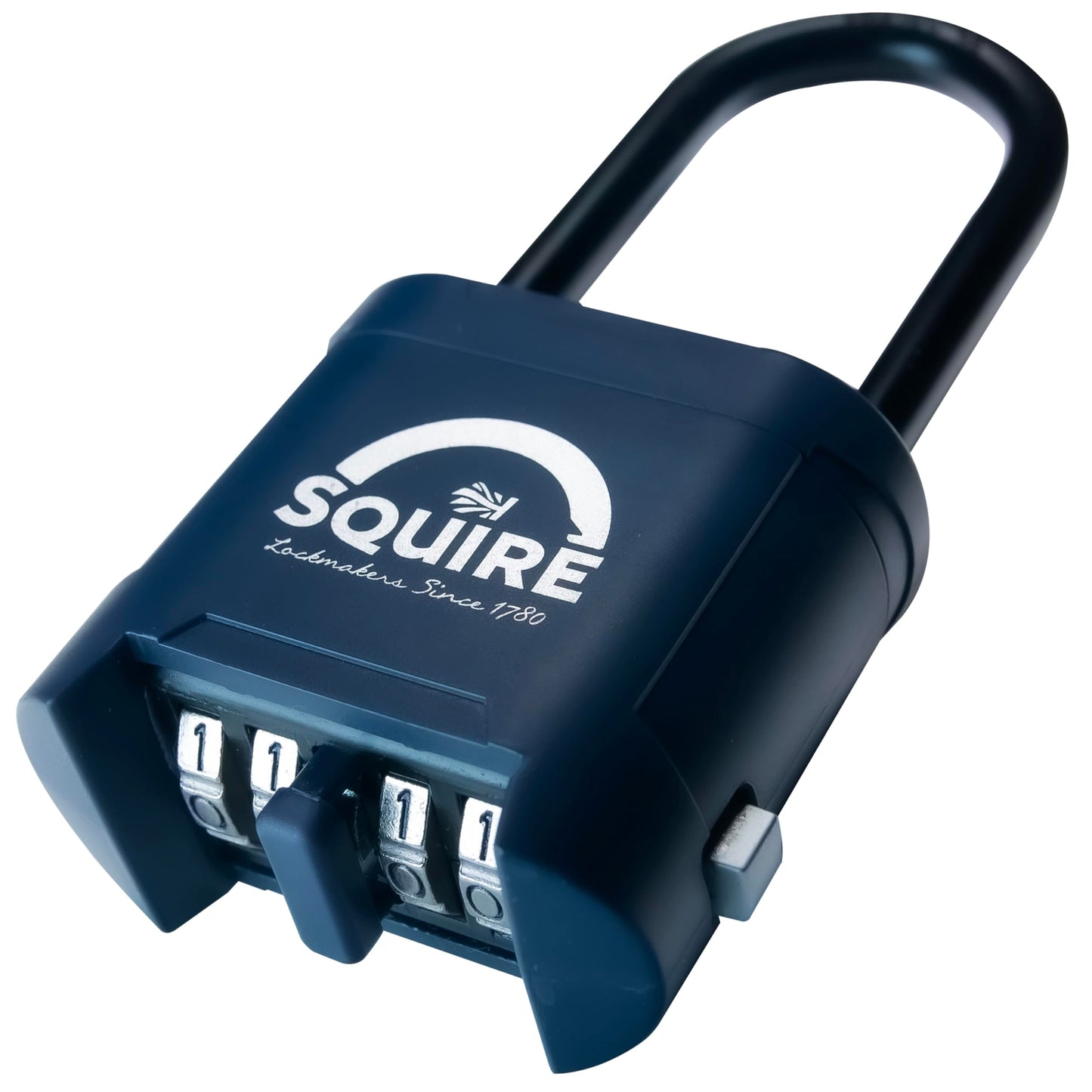 Squire Mystic Combi BF60/2.5 Extra Long Shackle Heavy Duty Combination Padlock ? 4 Wheel Code Lock for Gates, Chains, Containers & Outdoor Use ?