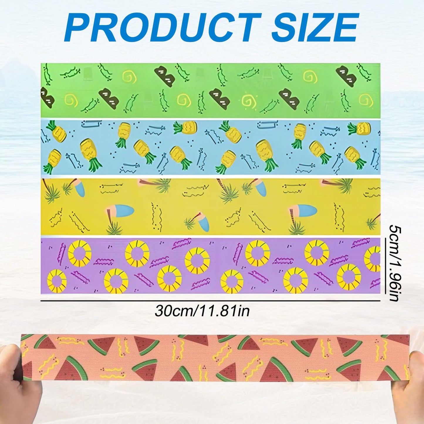 Beach Towel Bands for Sun Loungers, Elastic Windproof Sunbed Towel Straps, Non-Slip Chair Towel Holder for Pool, Beach, Cruise Chairs
