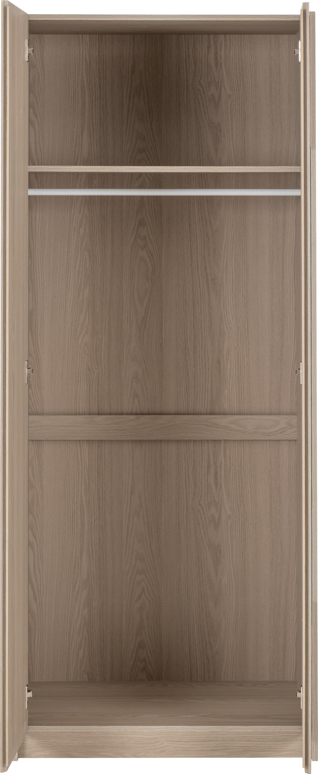 Seconique Paris 2 Door Mirrored Wardrobe in Smoked Ash Effect