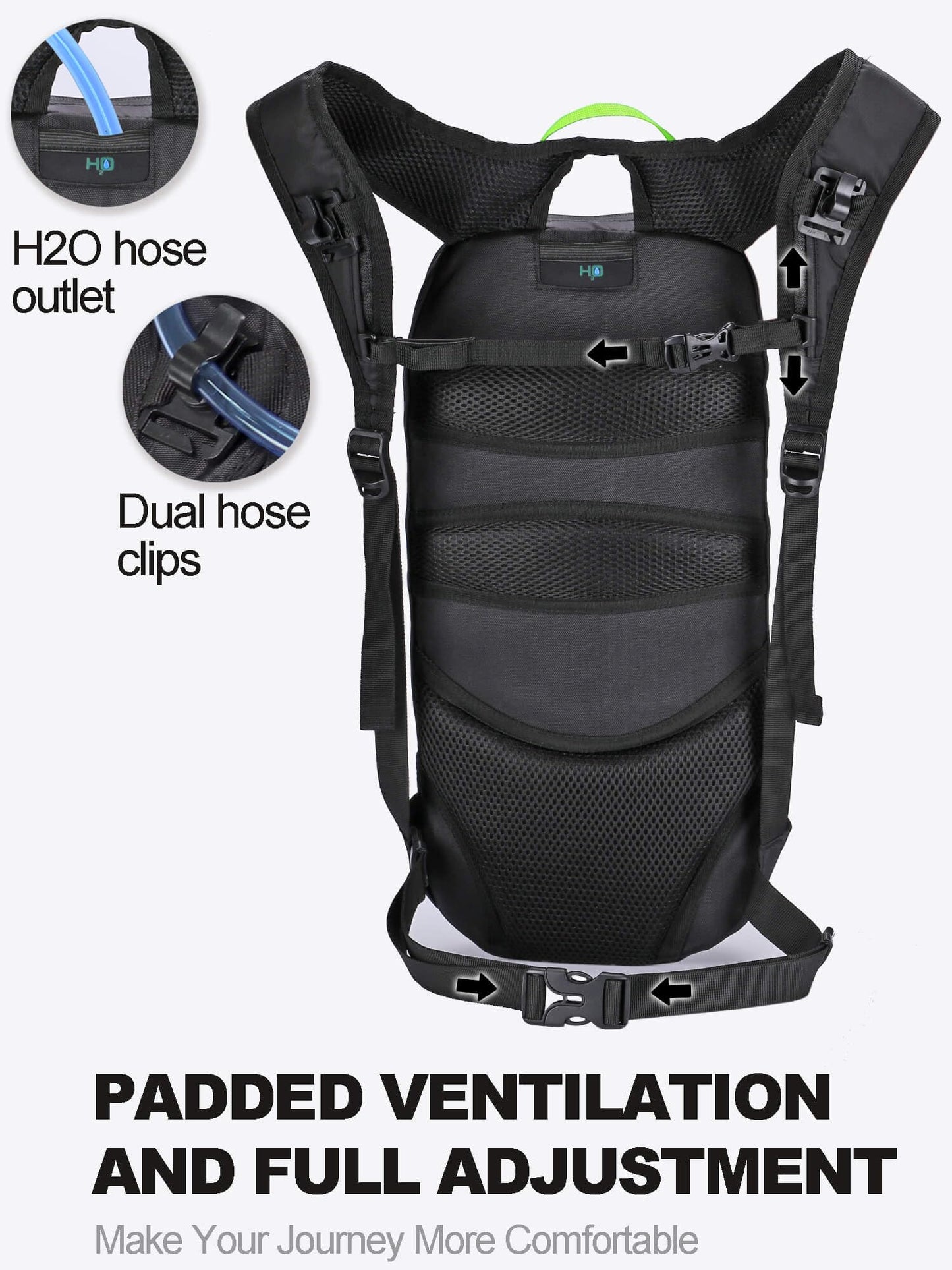 Arvano Hydration Backpack Lightweight Cycling Backpack with Water Bladder, 6L Water Rucksack for for Men Women Skiing Mountain Biking Hiking