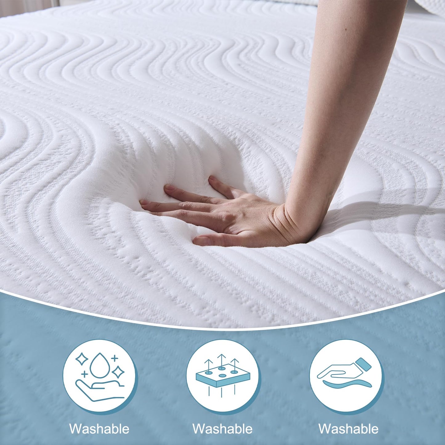 Hiimgo Small Double Mattress Medium Memory Foam Mattress 120x190x25cm
