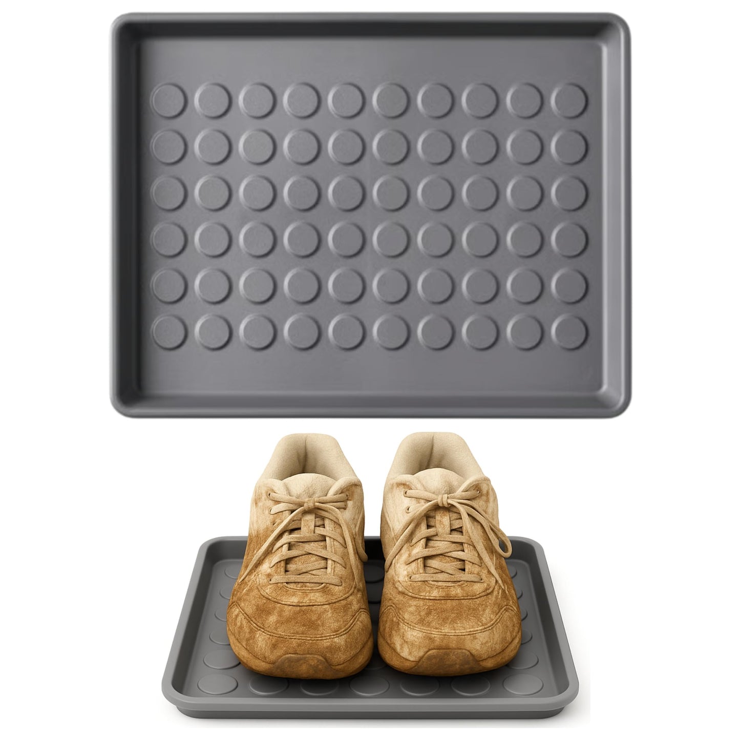 ZYCORE Small Plastic Boot Tray – Waterproof Entryway Drip Shoe Mat