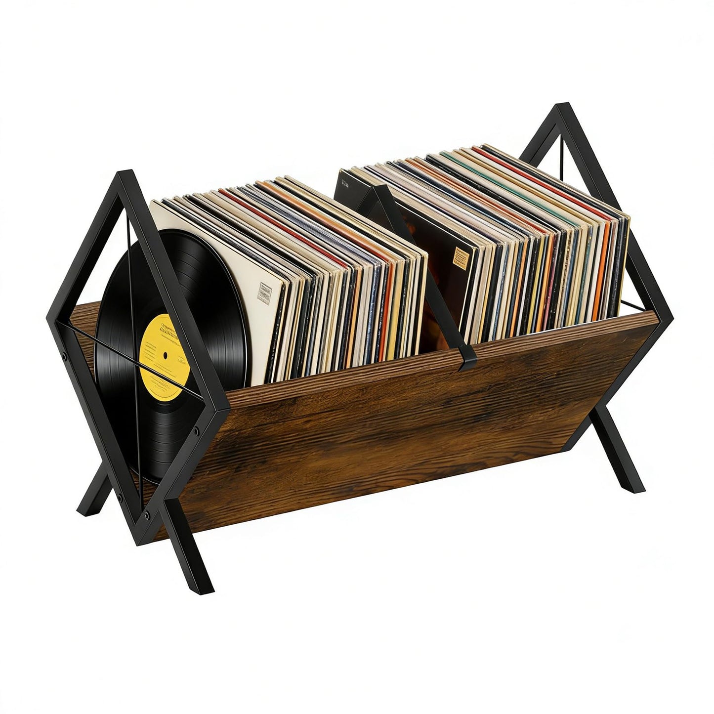 Spalivivre Vinyl Record Storage Rack, Record Player Stand for 80-100 LPs