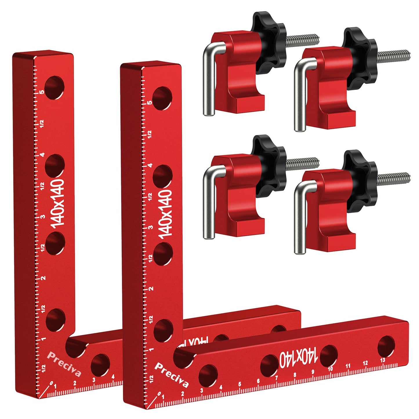 Preciva 90 Degree Right Angle Positioning Square Clamp, Aluminum Alloy Right Angle Clamp,Professional Woodworking Tools Woodworking Block for Picture