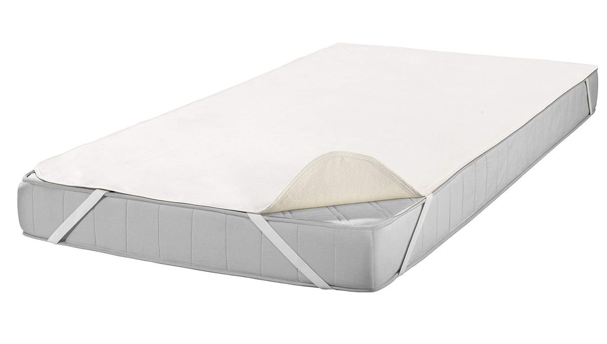 Setex kalmuck mattress protector, corner rubber, 100% cotton, classic, raw white, 2107, Cotton, natural, 140 x 200 cm