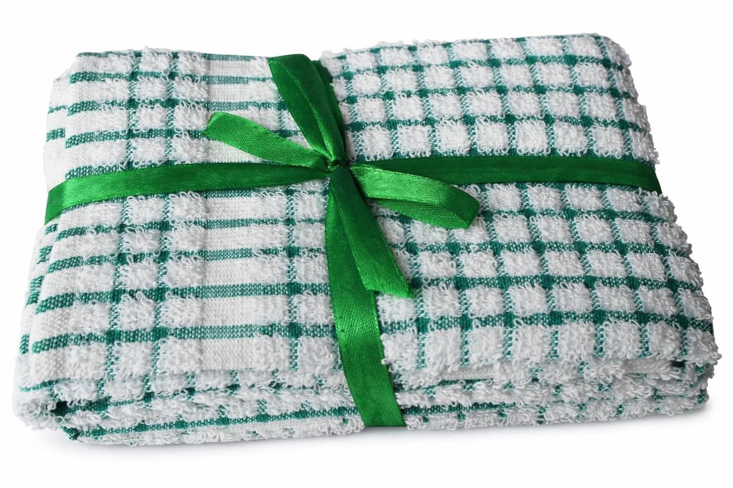 QUALITY HOME TEXTILES 100% Cotton Super Soft Terry Towelling Tea Towels with Hanging Loop