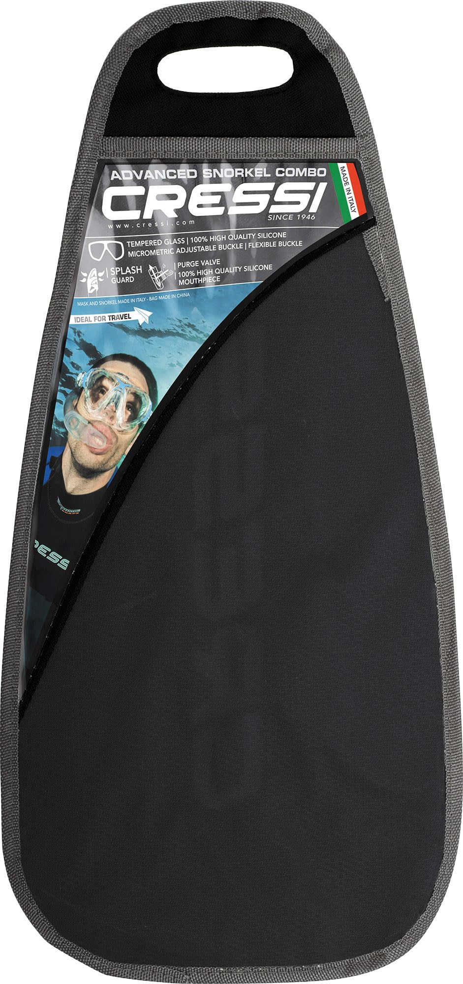Cressi Matrix and Gamma Combo Diving Snorkelling Set - Black