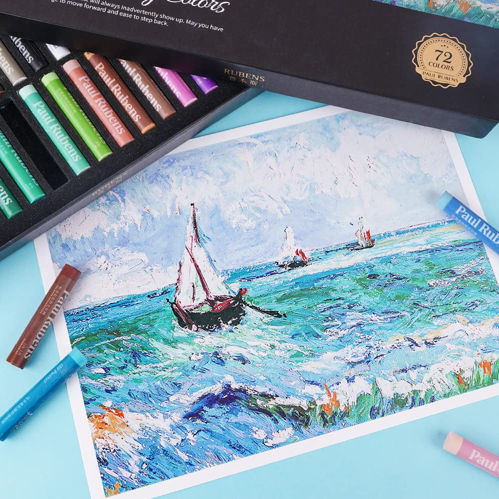 Paul Rubens Oil Pastels Set, 72 Colours Soft Pastels, Vibrant and Creamy, Ideal for Draw Sea and Landscape, Art Supplies for Artists, Beginners,