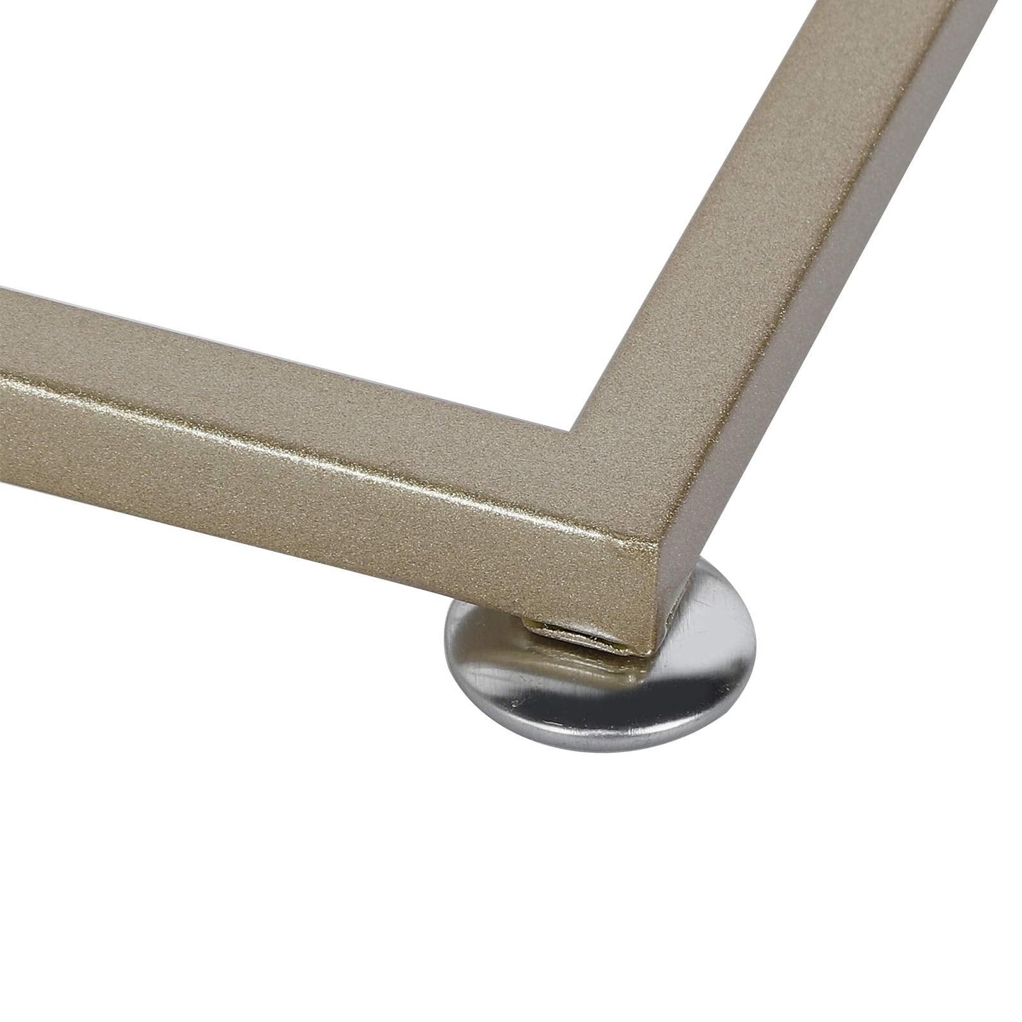 C Shaped Side Table, Sofa End Table with Gold Metal Frame Coffee Snack Table Laptop Holder Table Bedside Table Modern Open Type Under Bed Table Care