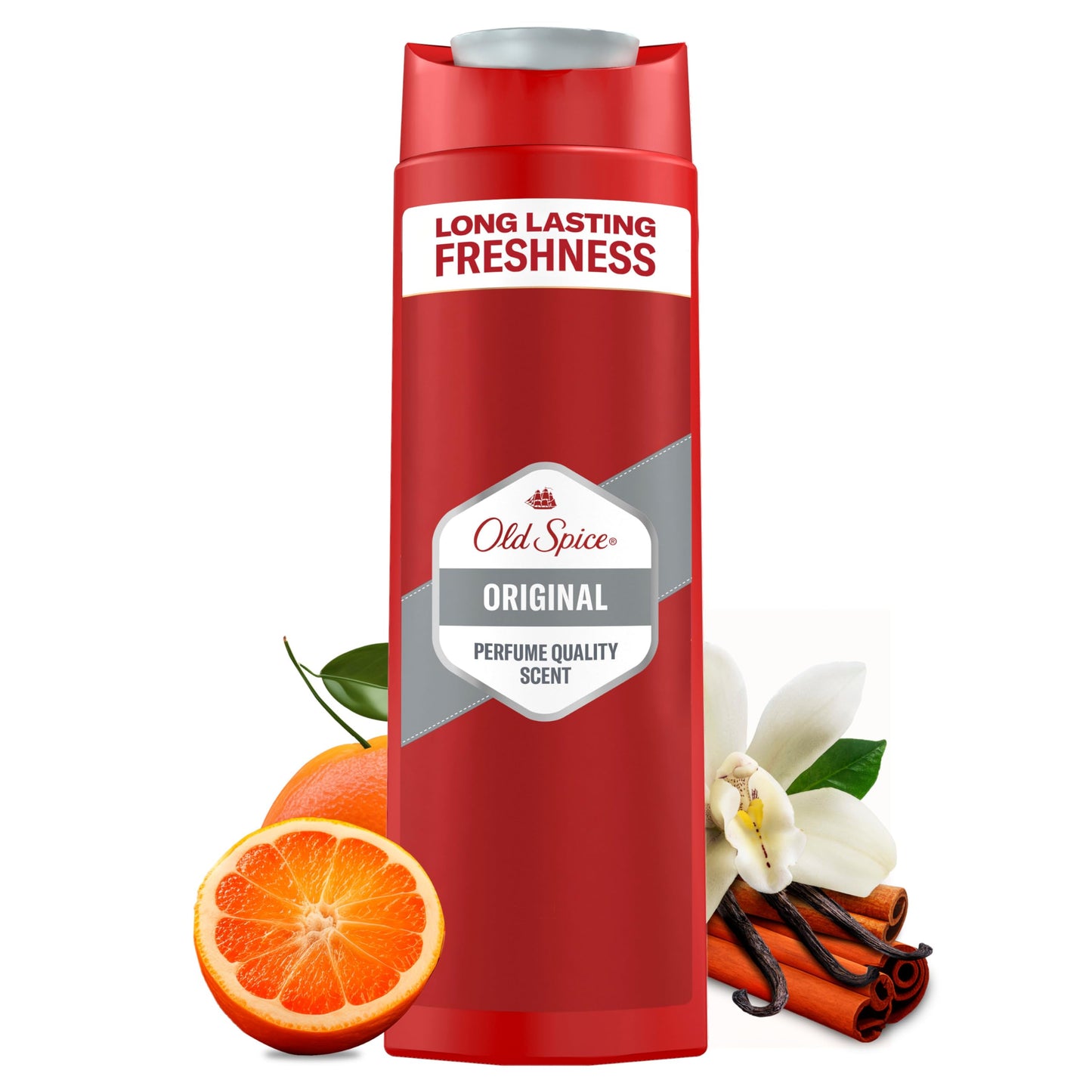 Old Spice Original 3-in-1 Multi-Purpose Shampoo for Hair, Face and Body 250ml Long Lasting Freshness Fragrance Perfume Quality Deep Cleansing