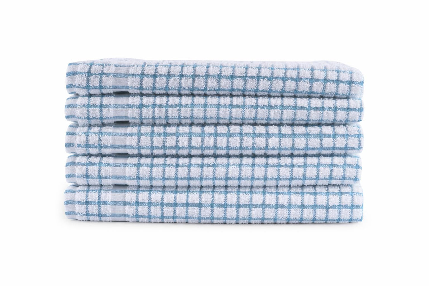 QUALITY HOME TEXTILES 100% Cotton Super Soft Terry Towelling Tea Towels with Hanging Loop