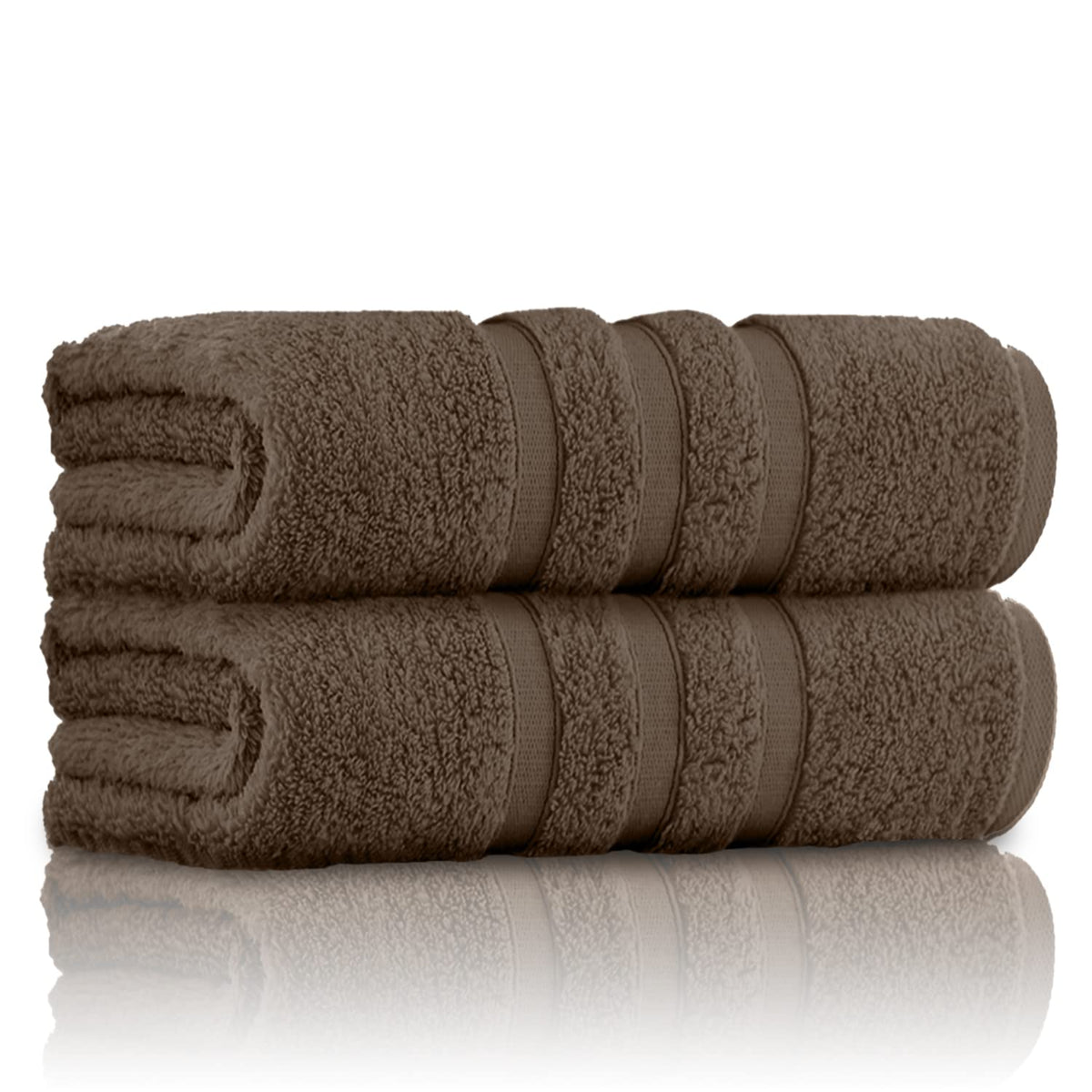 GC GAVENO CAVAILIA 100% Ringspun Cotton, Luxury 550 GSM Zero Twist Sheets, Egyptian, Cocoa, 70x120 Bath Towel