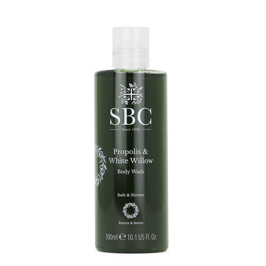 SBC Skincare Propolis & White Willow Body Wash 300ml - Shower Gel and Bubble Bath for Breakout-Prone Skin